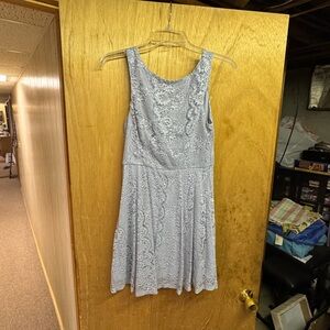 Speechless Light Blue Lace Midi Dress